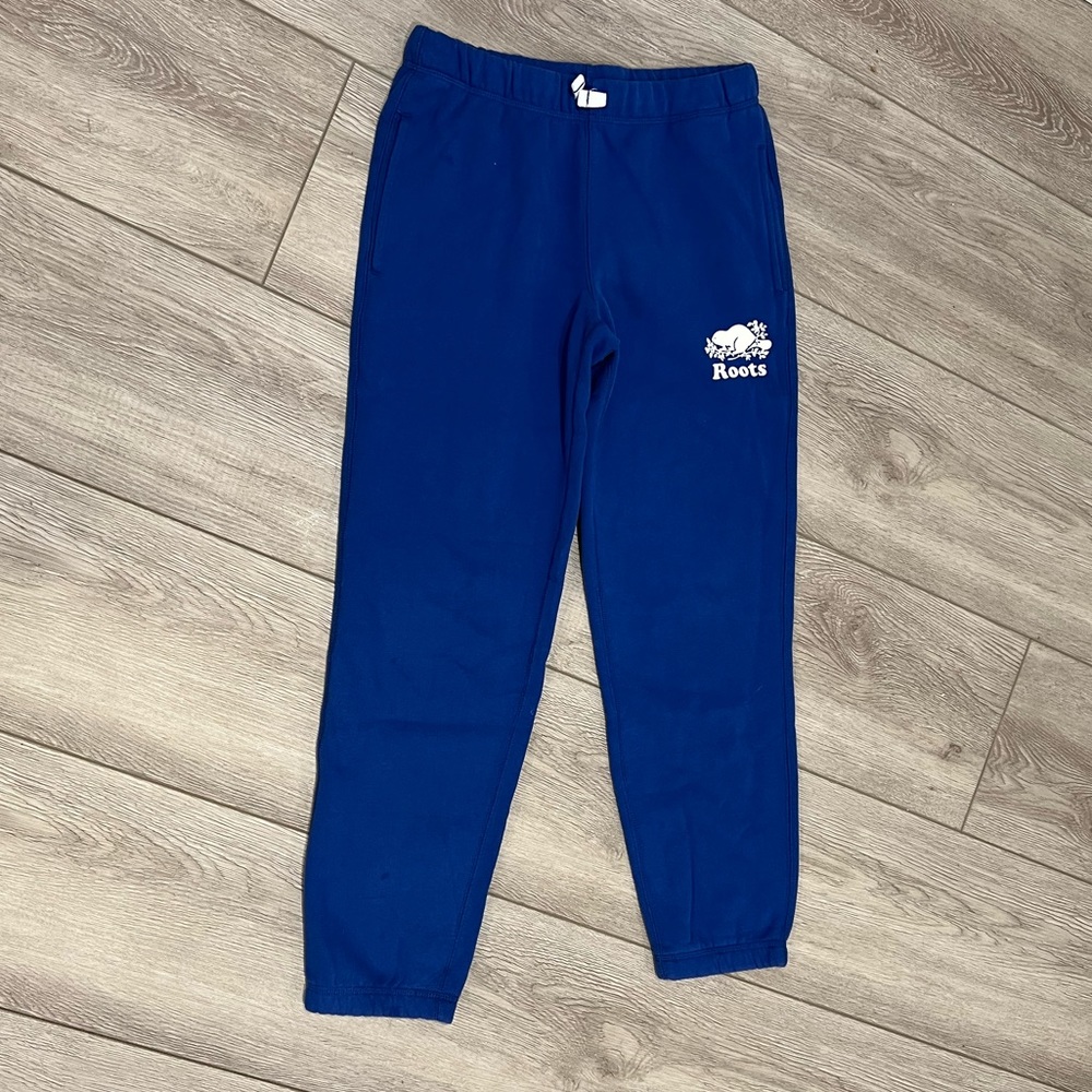 Roots Kids’ Organic Original Roots Blue Sweatpants Sz 14